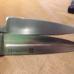 The factory edge vs the crap edge.
