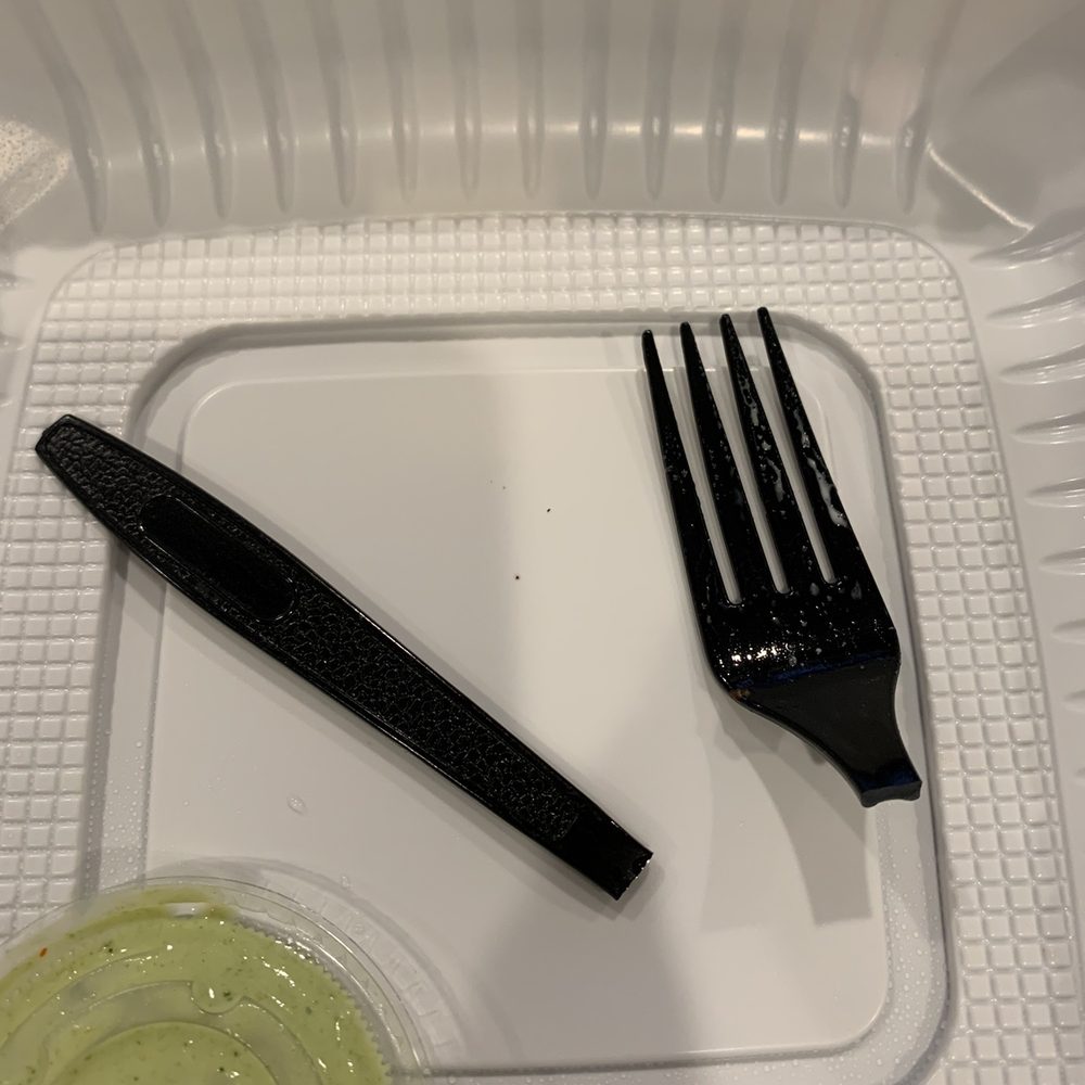 I ate the kabob deliciousness so feverishly and enthusiastically that my fork broke!