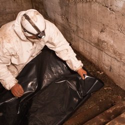 Patriot Exterminating - Installing Vapor Barrier