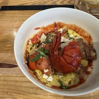 Monkeypod Kitchen - Fresh fish and lobster pasta - New American Near Me - Lahaina, Hawaii