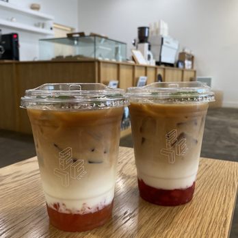 Grid Coffee - Strawberry iced latte - Coffee & Tea Near Me - Diamond Bar, California