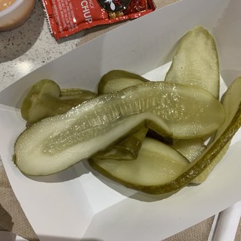 Charleys Cheesesteaks - The pickles that were supposed to be on the sandwich. - Cheesesteaks Near Me - Sandy, Utah