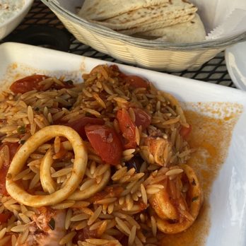 It's Greek To Me - Tzatziki Seafood Orzo - Greek Near Me - Ridgewood, New Jersey It's Greek To Me - Tzatziki Seafood Orzo - Greek Near Me - Ridgewood, New Jersey