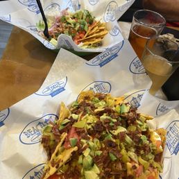 Marley Nachos with salad in the background! Marley Nachos with salad in the background!