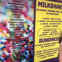 Fajji's Ice Cream - Toppings and menu