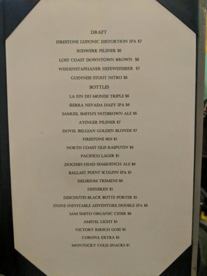 Menu photo 5 Lounge Reno, NV