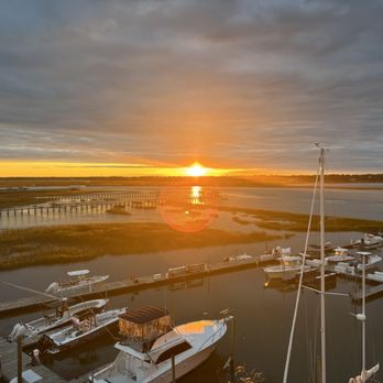 The Quay Seafood Grill - View from open air seating up top. - Seafood Near Me - Murrells Inlet, South Carolina