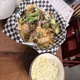 Disappointing nachos with a side of cold mozzarella cheese?