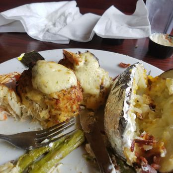 Loafers - Stuffed shrimp with baked potato and asparagus...yummy Look at all the crab meat! - Bars Near Me - Catonsville, Maryland Loafers - Stuffed shrimp with baked potato and asparagus...yummy Look at all the crab meat! - Bars Near Me - Catonsville, Maryland