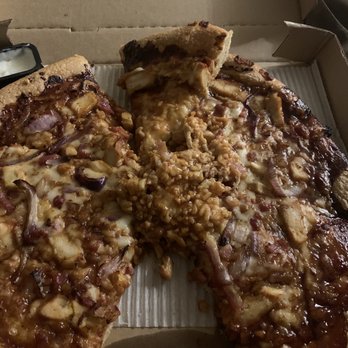 Pizza Hut - a half eaten pizza in a box - Chicken Wings Near Me - Albany, Louisiana Pizza Hut - a half eaten pizza in a box - Chicken Wings Near Me - Albany, Louisiana