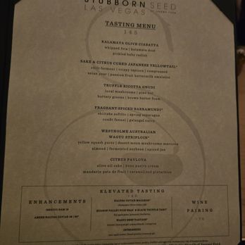 Stubborn Seed - Menu - New American Near Me - Las Vegas, Nevada Stubborn Seed - Menu - New American Near Me - Las Vegas, Nevada