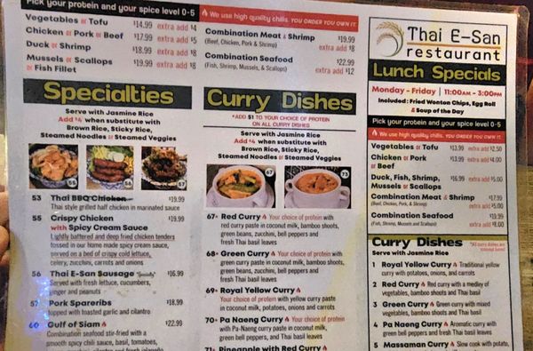 Menu photo 2 Thai E-San Phoenix, AZ