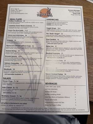 Menu photo 1 Harvest Pizzeria - Dublin Dublin, OH