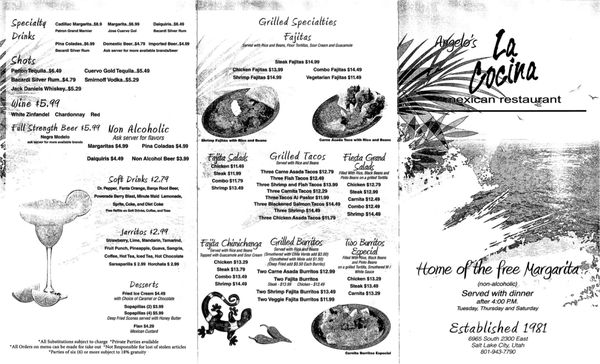 Menu photo 4 La Cocina Salt Lake City, UT