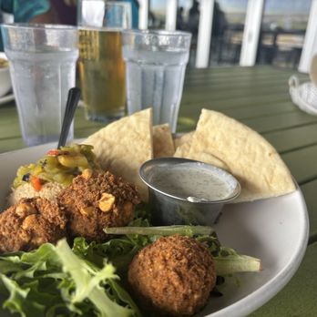 Bosque North - GREEN CHILE FALAFEL PLATE - Breweries Near Me - Bernalillo, New Mexico