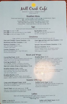 Menu photo 3 Mill Creek Cafe Edmonton, AB Menu photo 3 Mill Creek Cafe Edmonton, AB