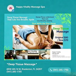 Happy Vitality Massage Spa - Deep Tissus Massage .SPECIAL PROMO Massages