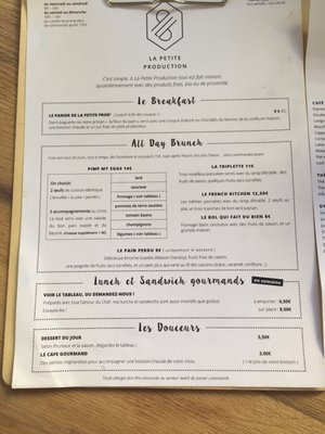 Menu photo 1 La Petite Production Ixelles, BRU