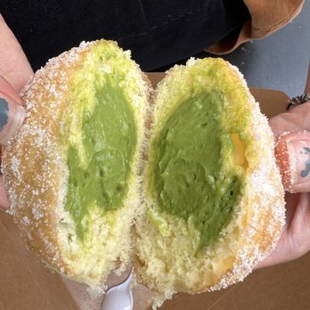 Fuji Bakery - matcha malasada - Bakeries Near Me - Seattle, Washington