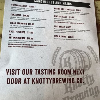 Knotty Barrel - Menu - Gastropubs Near Me - San Diego, California Knotty Barrel - Menu - Gastropubs Near Me - San Diego, California