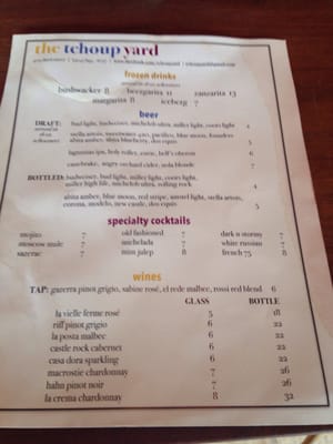 Menu photo 5 Tchoup Yard New Orleans, LA