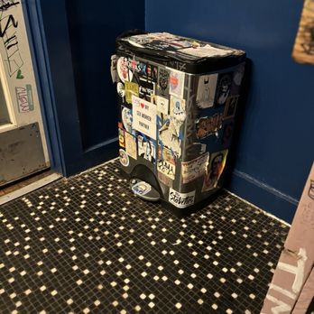 The Wormhole Coffee - Trash can in all gender restroom--love the Chicago sticker community! - Coffee & Tea Near Me - Chicago, Illinois The Wormhole Coffee - Trash can in all gender restroom--love the Chicago sticker community! - Coffee & Tea Near Me - Chicago, Illinois
