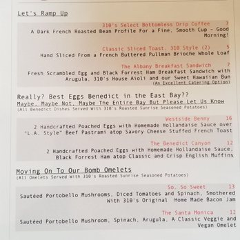 310 Eatery - Breakfast menu - Burgers Near Me - Albany, California 310 Eatery - Breakfast menu - Burgers Near Me - Albany, California