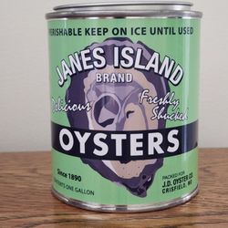 Vintage oyster can candle