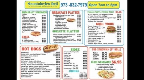 Menu photo 2 Mountainview Deli Wayne, NJ