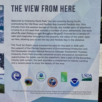 Innerararity Point Park - Text of the park sign - Parks Near Me - Pensacola, Florida Innerararity Point Park - Text of the park sign - Parks Near Me - Pensacola, Florida