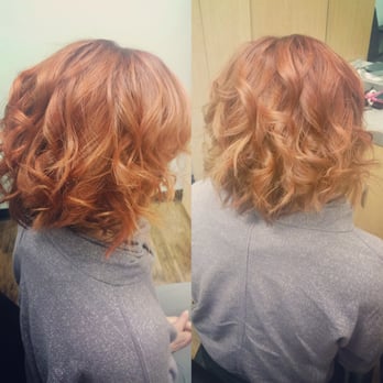 Rose Gold Hair Color With A Shattered Bob Yelp