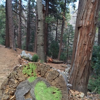 Heart Rock - Little heart markings to guide you to the rock - Hiking Near Me - Crestline, California