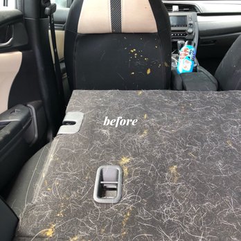 Imperium Mobile Auto Detailing - Diarrhea splatter on the back of the driver seat. Look at all that hair! - Auto Detailing Near Me Imperium Mobile Auto Detailing - Diarrhea splatter on the back of the driver seat. Look at all that hair! - Auto Detailing Near Me