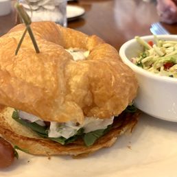 Chicken salad croissant and broccoli slaw Chicken salad croissant and broccoli slaw