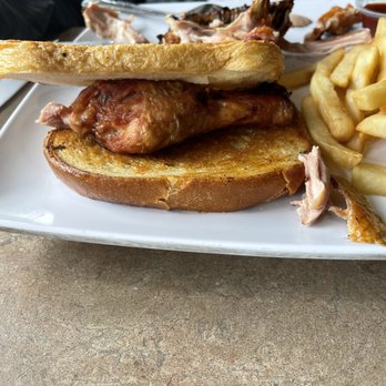 The Bear Pit Bar-B-Que - BBQ Chicken which appeared to be fried. Wife no likey. - Barbeque Near Me - Mission Hills, California The Bear Pit Bar-B-Que - BBQ Chicken which appeared to be fried. Wife no likey. - Barbeque Near Me - Mission Hills, California