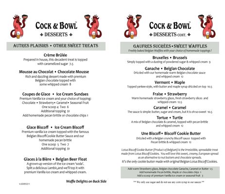 Menu photo 8 Cock and Bowl Occoquan, VA Menu photo 8 Cock and Bowl Occoquan, VA