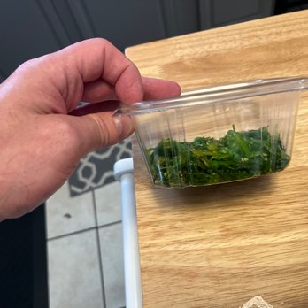 Sushi Station - This is a $9.00 seaweed salad, it was almost four bites. - Sushi Bars Near Me - Webster Groves, Missouri Sushi Station - This is a $9.00 seaweed salad, it was almost four bites. - Sushi Bars Near Me - Webster Groves, Missouri