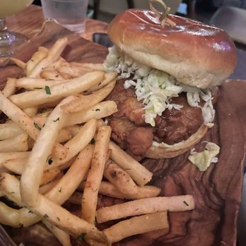 Dolores - Sichuan chicken burger - Cocktail Bars Near Me - Long Beach, California Dolores - Sichuan chicken burger - Cocktail Bars Near Me - Long Beach, California