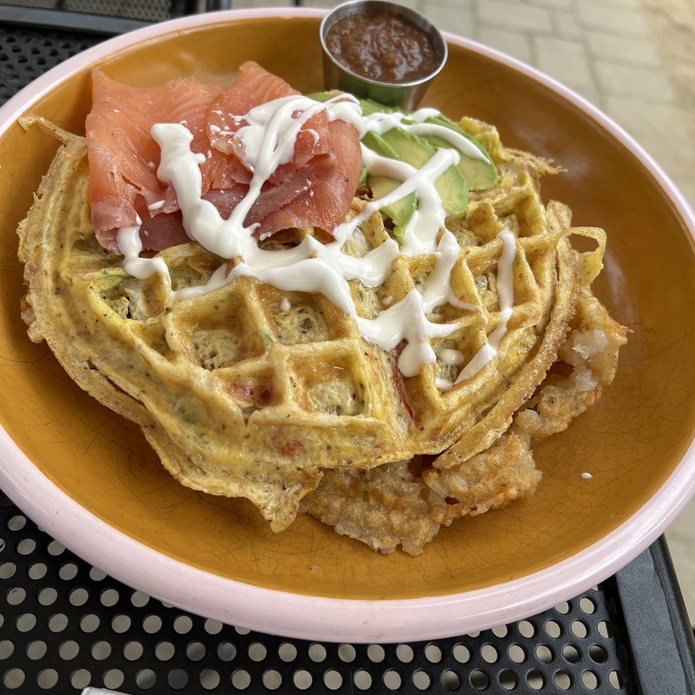 Flour Craft Bakery - Full Cali waffle with smoked salmon - Bakeries Near Me - Mill Valley, California Flour Craft Bakery - Full Cali waffle with smoked salmon - Bakeries Near Me - Mill Valley, California