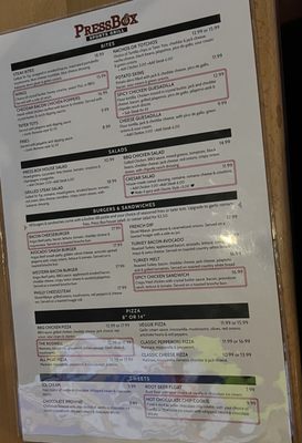Menu photo 1 Press Box Sports Grill - Clovis Clovis, CA