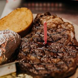 The Corn Krib - 14oz ribeye dinner