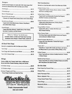 Menu photo 5 Clarke's Cafe & Ice Cream Blooming Grove, NY Menu photo 5 Clarke's Cafe & Ice Cream Blooming Grove, NY