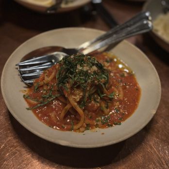 Dolly Olive - Bucatini Pasta Pomodoro - Italian Near Me - Portland, Oregon Dolly Olive - Bucatini Pasta Pomodoro - Italian Near Me - Portland, Oregon