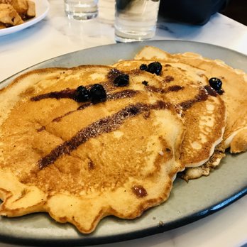 La Belle Vie Kitchen - Blueberry buttermilk pancakes - French Near Me - Suwanee, Georgia La Belle Vie Kitchen - Blueberry buttermilk pancakes - French Near Me - Suwanee, Georgia