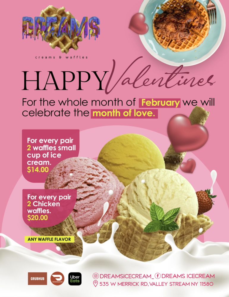 DREAMS ICE CREAM & WAFFLES 106 Photos & 44 Reviews 535 W Merrick Rd