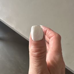 Chipped and the acrylic is super bubbly