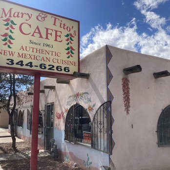 Mary & Tito's - Mary & Tito's Cafe.  Authentic NEW Mexican cuisine.  The sign says it all. - New Mexican Cuisine Near Me - Albuquerque, New Mexico