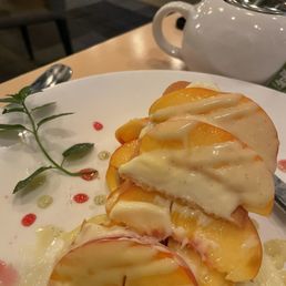 Peach napoleon desert was a pure delight. Peach napoleon desert was a pure delight.