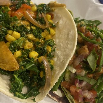 Taco Ocho - Madre Tierra on corn (left) Pura Vida on flour (right) - Tacos Near Me - McKinney, Texas