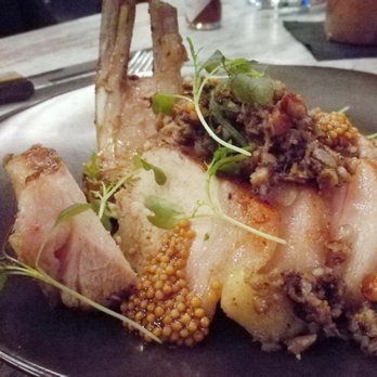 NextDoor Restaurant - 16oz. Pork Chop. The sauces and accompanying elements are important to give the meat more flavour. - Canadian (New) Near Me - Markham, Ontario
